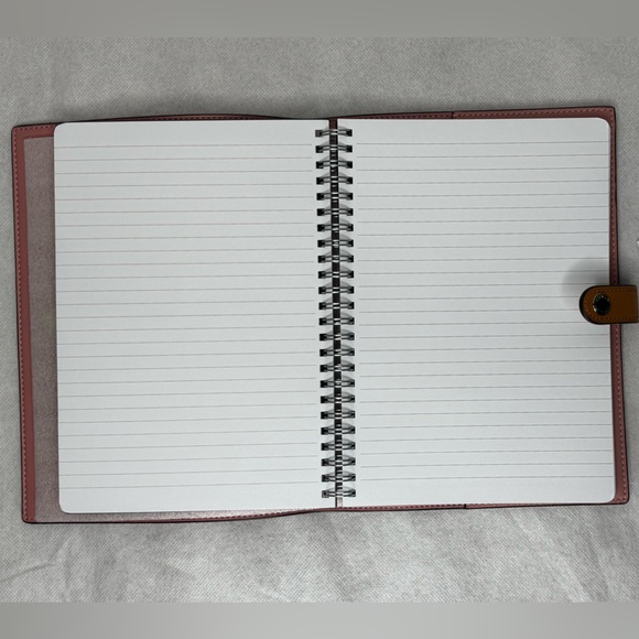 NWT Coach Notebook In Signature Canvas Gold/Powder Pink CEA49 2026 Release - Picture 3 of 3